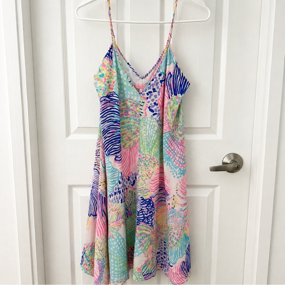 Lilly Pulitzer Pastel Multi-Print Spaghetti Strap Mini Dress